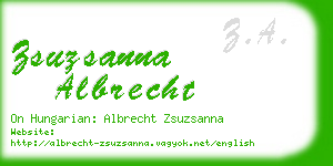 zsuzsanna albrecht business card